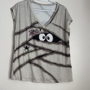Gray Kids Shirt with Mummy Design